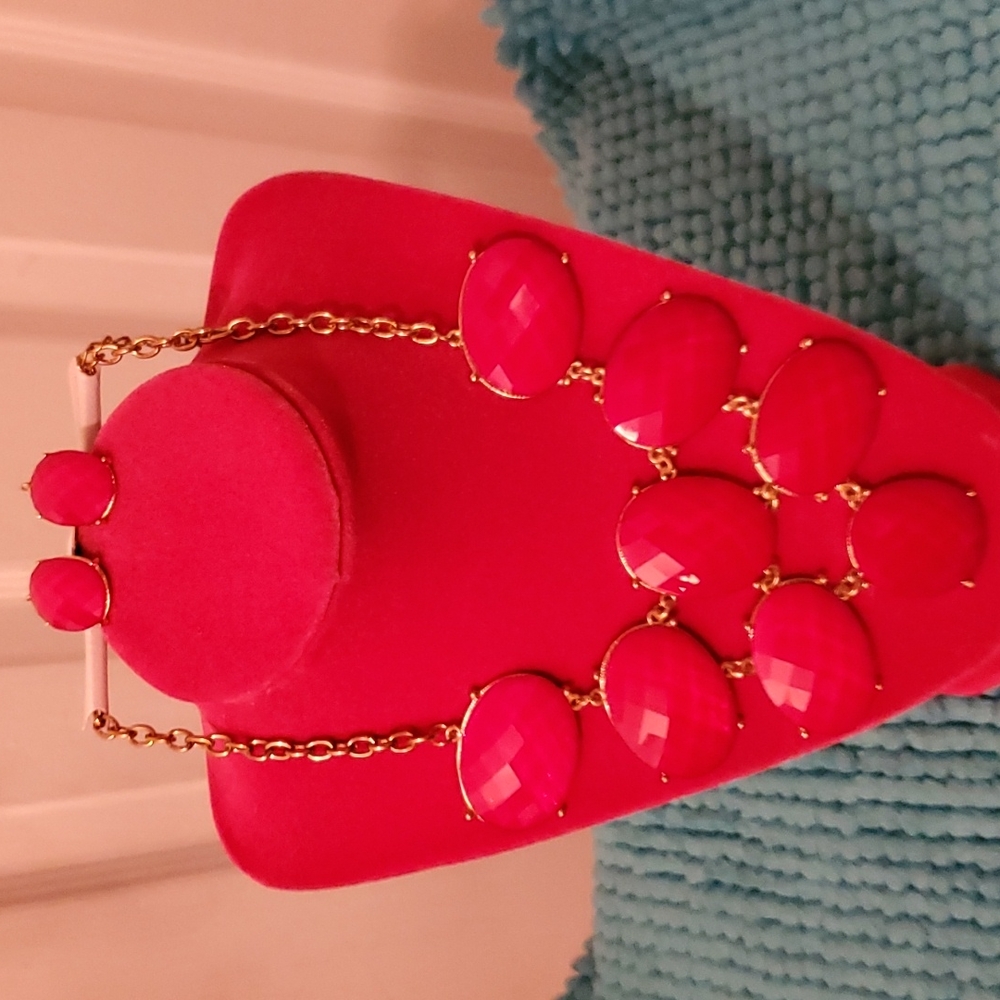 Large statement necklace & earrings